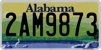 AL license plate 2AM9873