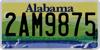 AL license plate 2AM9875