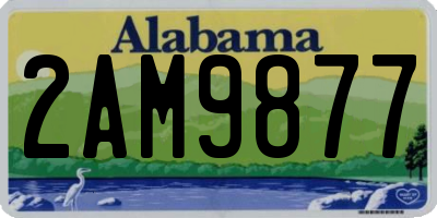 AL license plate 2AM9877