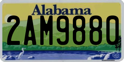 AL license plate 2AM9880