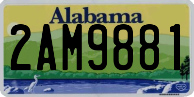 AL license plate 2AM9881