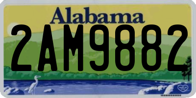 AL license plate 2AM9882