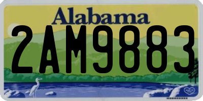 AL license plate 2AM9883