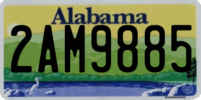 AL license plate 2AM9885