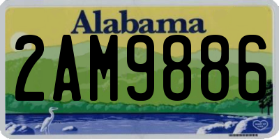 AL license plate 2AM9886