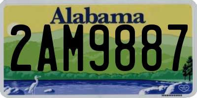 AL license plate 2AM9887