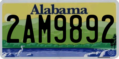 AL license plate 2AM9892