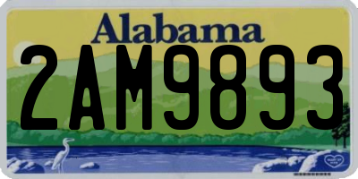 AL license plate 2AM9893