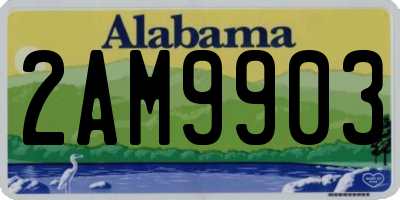 AL license plate 2AM9903
