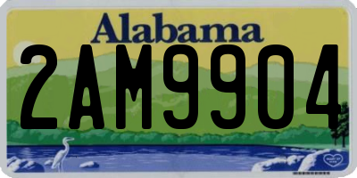 AL license plate 2AM9904