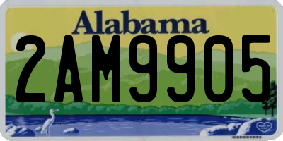 AL license plate 2AM9905