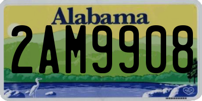 AL license plate 2AM9908
