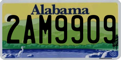 AL license plate 2AM9909
