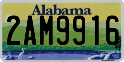 AL license plate 2AM9916