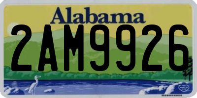 AL license plate 2AM9926