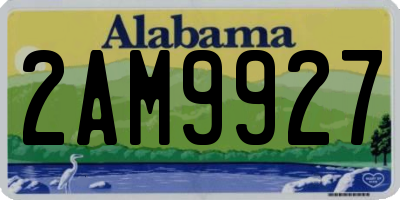 AL license plate 2AM9927