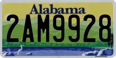 AL license plate 2AM9928