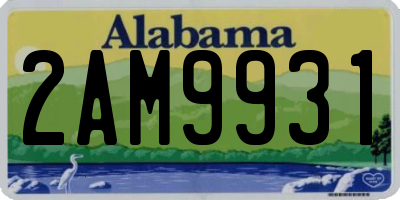 AL license plate 2AM9931