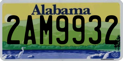AL license plate 2AM9932
