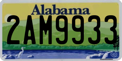 AL license plate 2AM9933