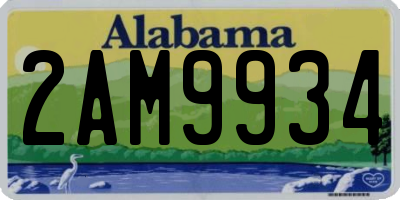 AL license plate 2AM9934