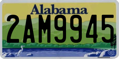 AL license plate 2AM9945