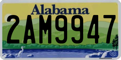 AL license plate 2AM9947