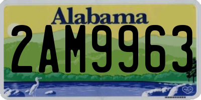 AL license plate 2AM9963