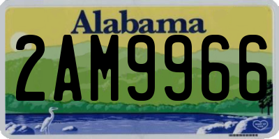 AL license plate 2AM9966
