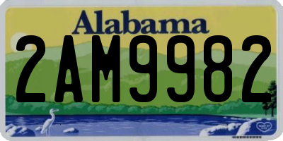 AL license plate 2AM9982