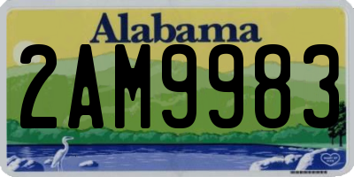 AL license plate 2AM9983