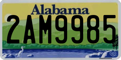 AL license plate 2AM9985