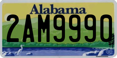 AL license plate 2AM9990