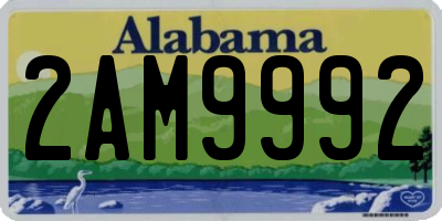 AL license plate 2AM9992