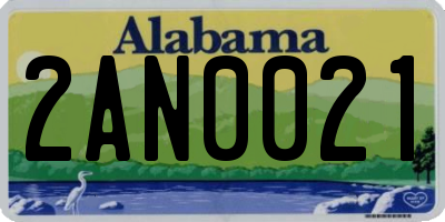 AL license plate 2AN0021