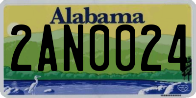 AL license plate 2AN0024