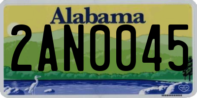 AL license plate 2AN0045