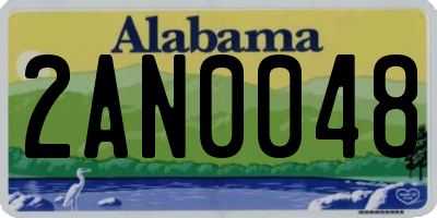 AL license plate 2AN0048