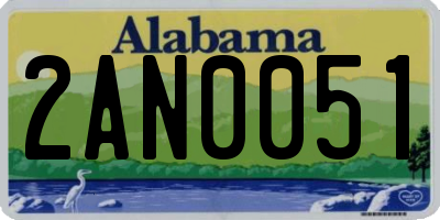 AL license plate 2AN0051