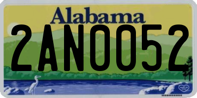AL license plate 2AN0052