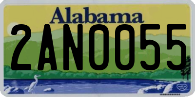 AL license plate 2AN0055