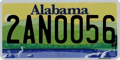 AL license plate 2AN0056