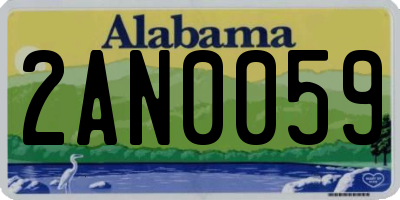 AL license plate 2AN0059
