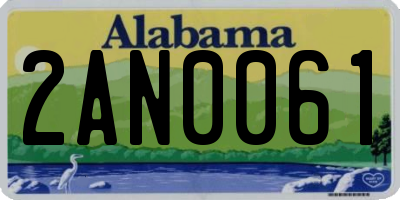 AL license plate 2AN0061