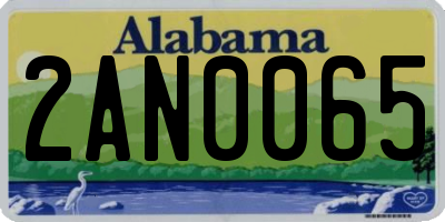 AL license plate 2AN0065