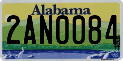 AL license plate 2AN0084
