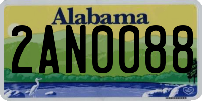 AL license plate 2AN0088