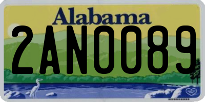 AL license plate 2AN0089