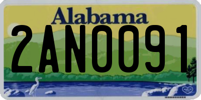AL license plate 2AN0091