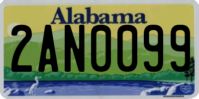 AL license plate 2AN0099